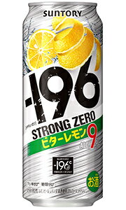 サントリー －196 イチキューロク ストロングゼロ ビターレモン 500ml 缶 バラ　1本 【 缶チューハイ 酎ハイ 9% バラ売り お試し ストゼロ レモンサワー 】