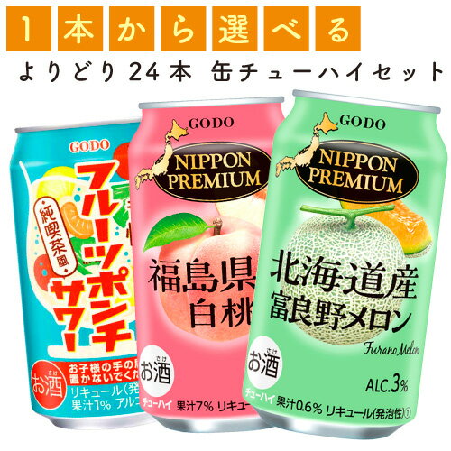 【選べる350缶合同チューハイ】合同酒精「ニッポンプレミアム他」各種　350ml×24缶　1ケース[缶チューハイ]