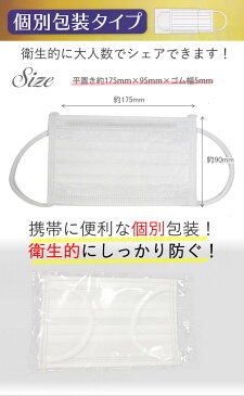 BMCふわふわ耳ひもマスク 40枚 ふつうサイズ 個別包装[ビーエムシー]超柔らか お徳用 粗品 大容量 長時間 痛くない 使い捨てマスク ホワイト 男性 女性 花粉 ウィルス PM2.5 病院 風邪予防 箱入り【ポイント10倍】【e暮らしR】