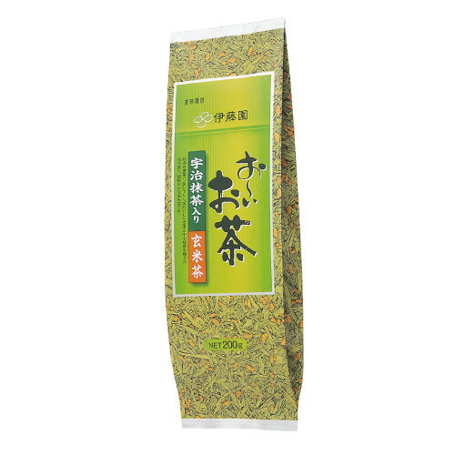 【ポイント最大35倍】伊藤園 おーいお茶 宇治抹茶入り玄米茶 茶葉 200g【ポイント2倍】【e暮らしR】