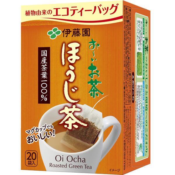 お〜いお茶 ほうじ茶ティーバッグ 20袋/伊藤園 仕様 エネルギー：0kcal たんぱく質：0g 脂質：0g 炭水化物：0g 食塩相当量：0g その他の栄養成分：栄養成分表示・1袋(1.8g)当たり 　　　　　　　　　(抽出後は「おいしい飲み方HOT」の条件による) アレルギー物質：なし 入り数：20袋 ※WEB上のため、実物と画像とで色など、多少違う点がございますのでご理解ください。 ※商品仕様・サイズ・パッケージ等は変更する場合があります。 ※ご注文日より通常5営業日以内に発送(土日祝日を除く)となります。 商品の特徴 香り良く、味わい深いほうじ茶。 国産茶葉100％。 マグカップでもおいしい。 伊藤園 お〜いお茶 おーいお茶 Oi Ocha ほうじ茶 ティーバッグ 国産茶葉 Roasted Green Tea エコティーバッグ 高温でじっくり焙煎 香り良い 味わい深い 国産茶葉100％ ティーバッグ専用茶葉 鮮度にこだわった茶葉をブレンド 環境にやさしい資材を使用 マグカップでもおいしい たっぷり 食事 ティータイム 日本茶 お茶 茶 お茶パック いとうえん ITOEN 20袋 4901085632482 季節の贈り物に 父の日 母の日 敬老の日 孫の日 御中元 敬老の日 ハロウイン クリスマス 冬ギフト お歳暮 お年賀 お正月 年末年始 バレンタイン ホワイトデー 日々の心づかい、ちょっとした手みやげに 御祝 御礼 御挨拶 粗品 お使い物 贈答品 ギフト プレゼント お土産 手土産 贈りもの 進物 お返し お祝いや内祝いなど祝儀の品に 引き出物 お祝い 内祝い 結婚祝い 出産祝い 引き菓子 快気祝い プチギフト お誕生日 七五三 進学内祝 入学内祝→伊藤園の商品はこちらから