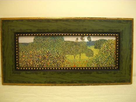 「フィールド　オブ　ポピー」グスタフ　クリムト 【通信販売】(世界の名画・クリムトアートポスター［絵画通販］）【壁掛けフック付き】【絵のある暮らし】