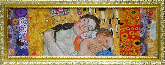 「死と生」グスタフ クリムト【通信販売】(世界の名画・クリムトアートポスター［絵画通販］）【壁掛けフック付き】【絵のある暮らし】