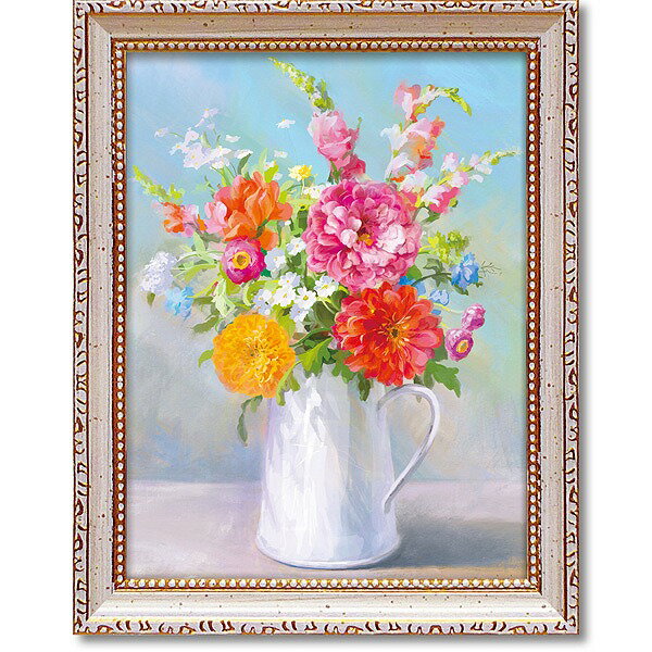 「カントリーブーケ2」ダンフイナイ【通信販売】(花・緑・グリーン・ミニゲル　アートポスター［絵画通販］）絵　絵画　アート【壁掛けフック付き】【絵のある暮らし】