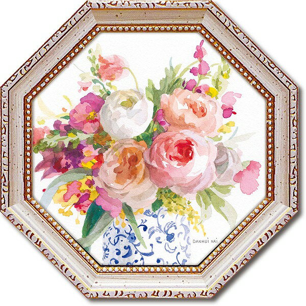 「サンデーブーケ1」ダンフイナイ【通信販売】(花・緑・グリーン・ミニゲル　アートポスター［絵画通販］）絵　絵画　アート【壁掛けフック付き】【絵のある暮らし】