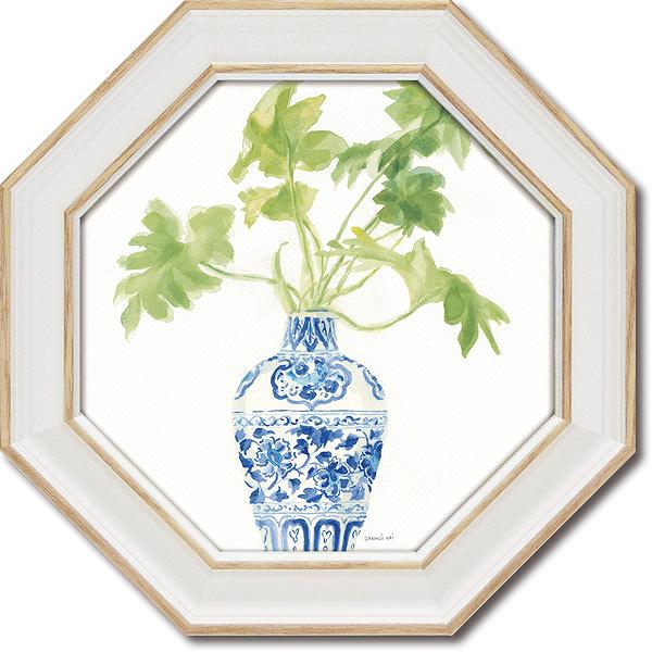 「パームシノワズリホワイト3」ダンフイナイ【通信販売】(花・緑・グリーン・ミニゲル　アートポスター［絵画通販］）絵　絵画　アート【壁掛けフック付き】【絵のある暮らし】