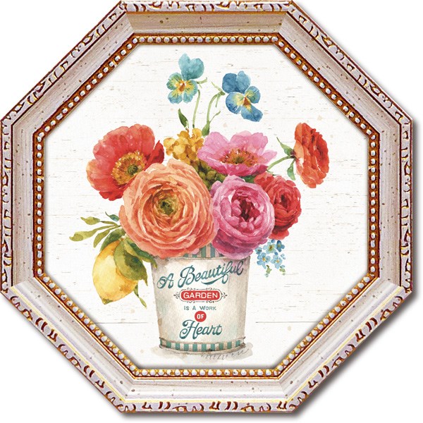 「カントリーフレッシュ4」リサオーディット【通信販売】(花・ミニゲル　アートポスター［絵画通販］）絵　絵画　アート【壁掛けフック付き】【絵のある暮らし】