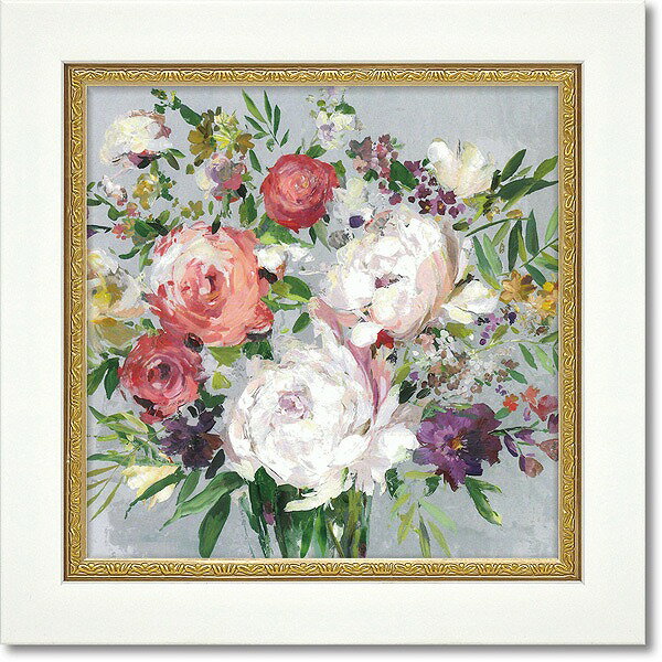 「グレーガーデン」エイジアイェンセン （花・静物）特殊ゲル加工アートポスター［絵画通販］【壁掛けフック付き】【絵のある暮らし】