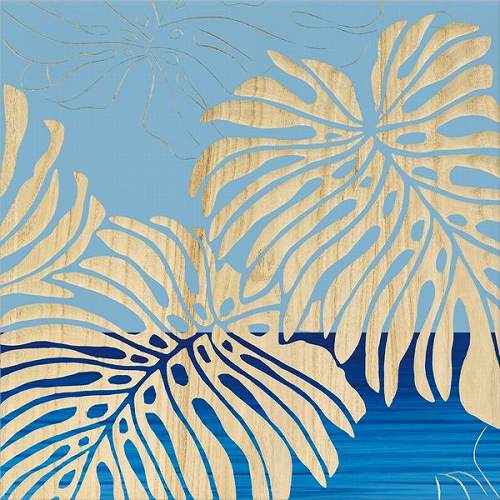 ウッドスカルプチャーアート・ワイルドモンステラS（bl+np）［絵画通販］【絵のある暮らし】【壁掛けフ..