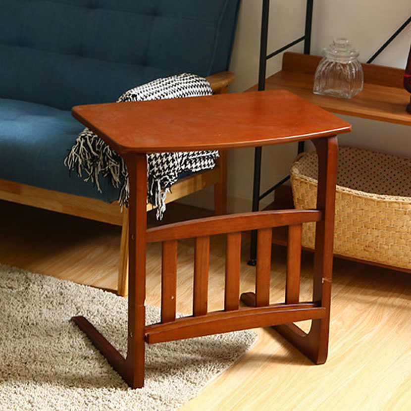 【最大2000円OFFクーポン配布中】幅55cm サイドテーブル ノルン マガジンラック付き サイドテーブル・ナイトテーブル