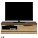 幅119.2cm テレビボード 木目調 引き出し フラップ扉 収納 ツートンカラー テレビ台 TV台 TVボード ローボード おしゃれ リビング シンプル ナチュラル 和モダン(3)