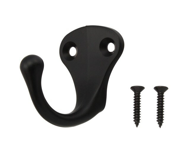 58634 スタイリッシュ コートフック ブラック 1個入【ハイロジック】