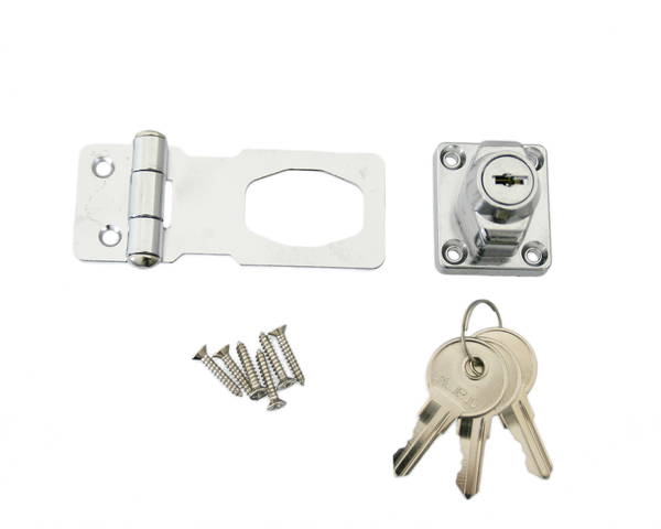 鍵つき掛金錠　60ミリ　鉄　入数1個【ハイロジック】