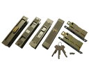 引違錠前 3点セット 召合せ/戸先 カマ スライド式操作 YKK 入数1組 KH-303