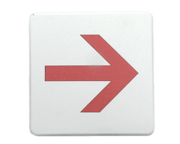 SAB812－3　白　赤矢印 【光】