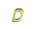 GM35−D ゴールドメタル文字 D【光】