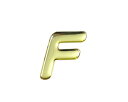 GM35−F ゴールドメタル文字 F【光】