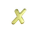 GM35−X　ゴールドメタル文字　X【光】