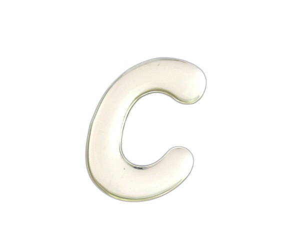 SM35−C　シルバーメタル文字　C【光】