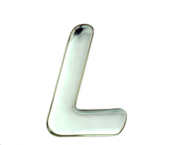 SM60−L　シルバーメタル文字　L【光】