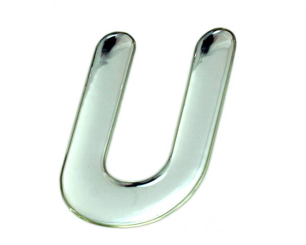 SM60−U　シルバーメタル文字　U【光】