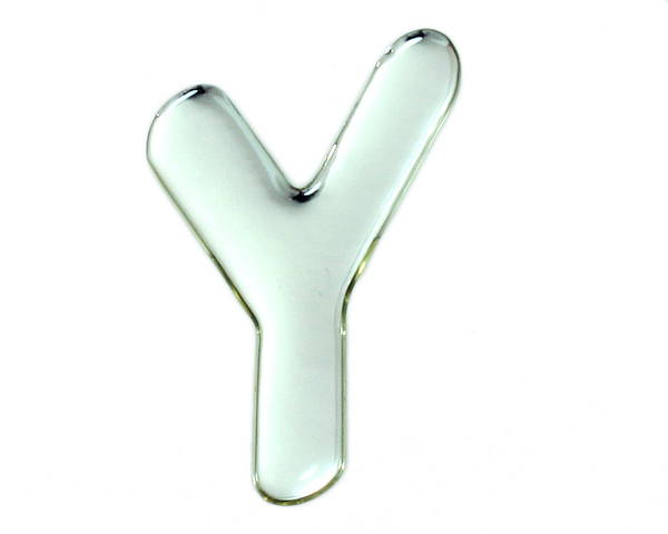 SM60−Y　シルバーメタル文字　Y【光】