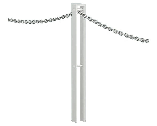 【エキスポール】ランドポール 車止め LP-2077F-SIL 65/75【ユニオン】