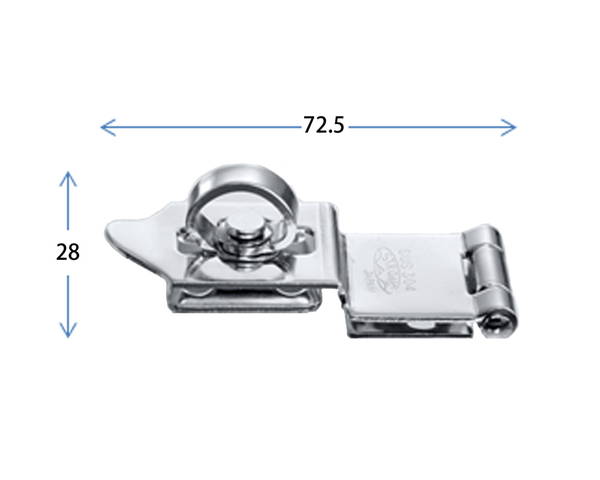 ストロング掛金 ステンレス上段差掛金 研磨仕上 75mm