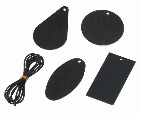 13256　けがき工芸　アクセサリー　長方形　黒　【アーテック】