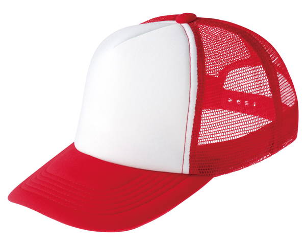 39705 イベントメッシュキャップ　レッド×ホワイト　064【アーテック】