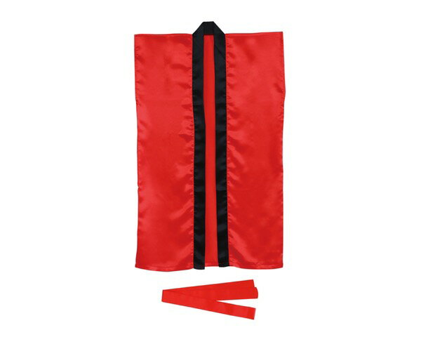 14445ソフトサテンロングハッピ L 赤 (ハチマキ付)【アーテック】