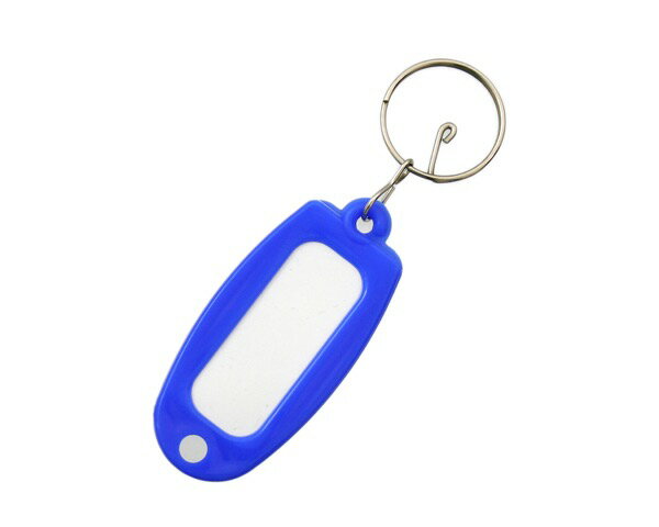 キーホルダーネームホルダーマーキー青100個セット【大一鋼業】