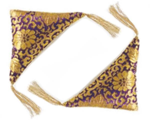 額フトン 金襴 大 紫 2個入 DP-76 【福井金属工芸】