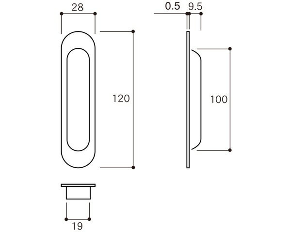ニュークロス引手120 NG【エイト】