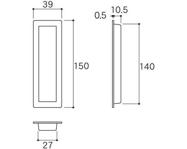 クロス 角 引き手150HL【エイト】