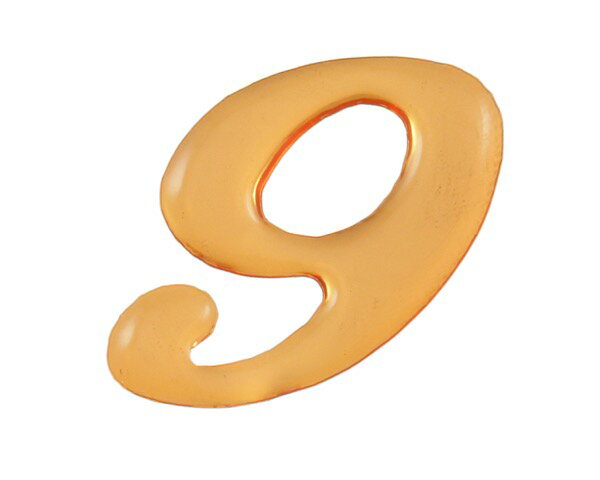 GU25-9クリスタルメタル文字 9 25x1mm テープ付き【光】