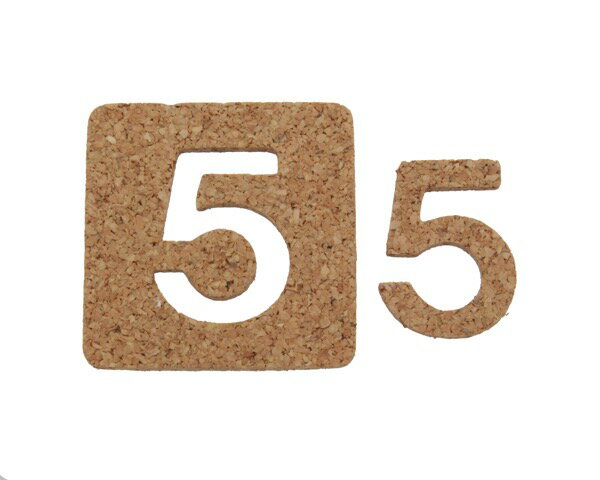 KB45-5コルク抜文字 5 45x3mm【光】