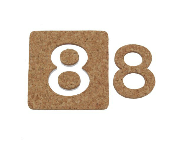 KB45-8コルク抜文字 8 45x3mm【光】