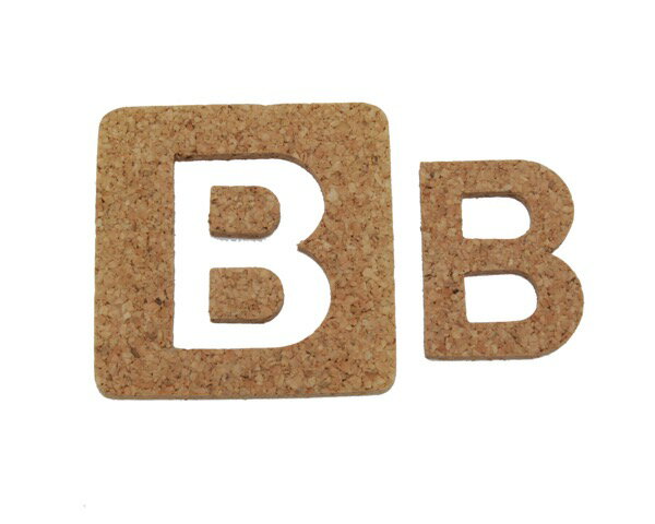KB45-Bコルク抜文字 B 45x3mm【光】