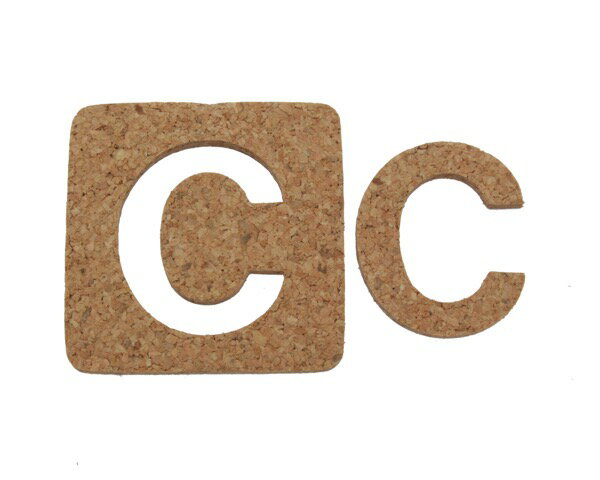 KB45-Cコルク抜文字 C 45x3mm【光】