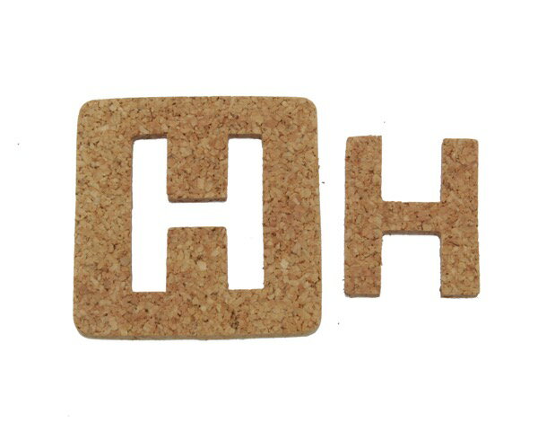 KB45-Hコルク抜文字 H 45x3mm【光】