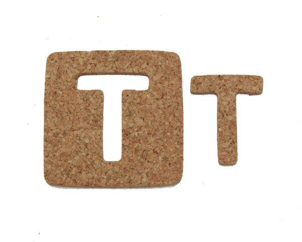 KB45-Tコルク抜文字 T 45x3mm【光】