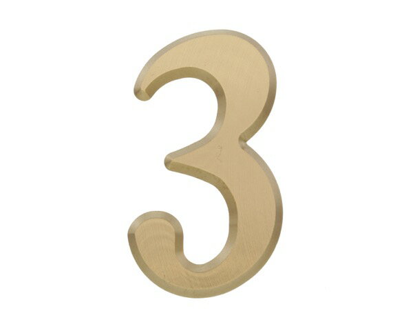 NUM55-3真鍮切文字 3 55x3mm【光】