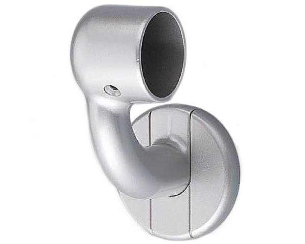 BR-604L C形ブラケットL止(左)35径シルバー【シロクマ】