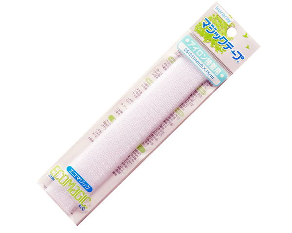 アイロン接着用エコマジックテープ 15RH　25ミリX15CM　白【まつうら工業】