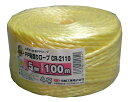 PP荷造りロープ 約5ミリX100M 黄 CR2110【まつうら工業】