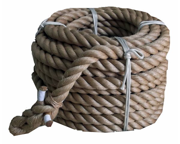 綱引きロープ（麻）　太さ30ミリ径X約30m