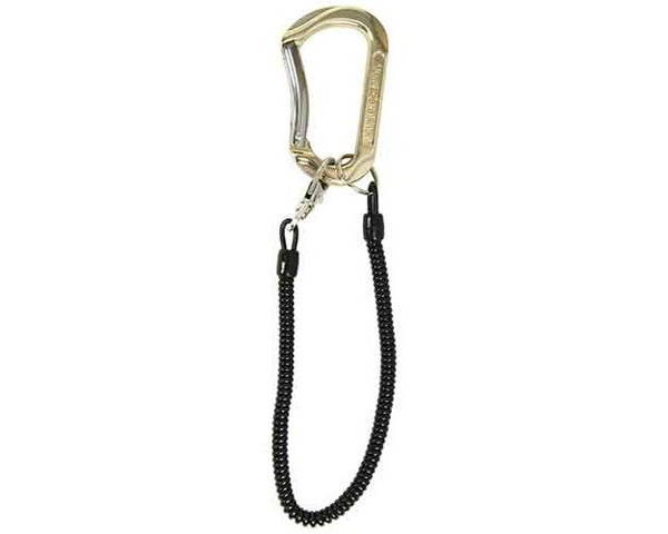 SK11・アルミカラビナ-コード付き・SAC−80WCゴールド【藤原産業】