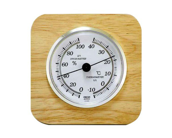 CRECER・天然木温湿度計・CR−620【藤原産業】