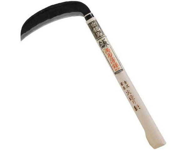 梅鉢龍馬・両刃薄鎌表抜・180MM【藤原産業】